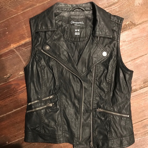 Aeropostale Jackets & Blazers - Aero Pleather Zip Vest